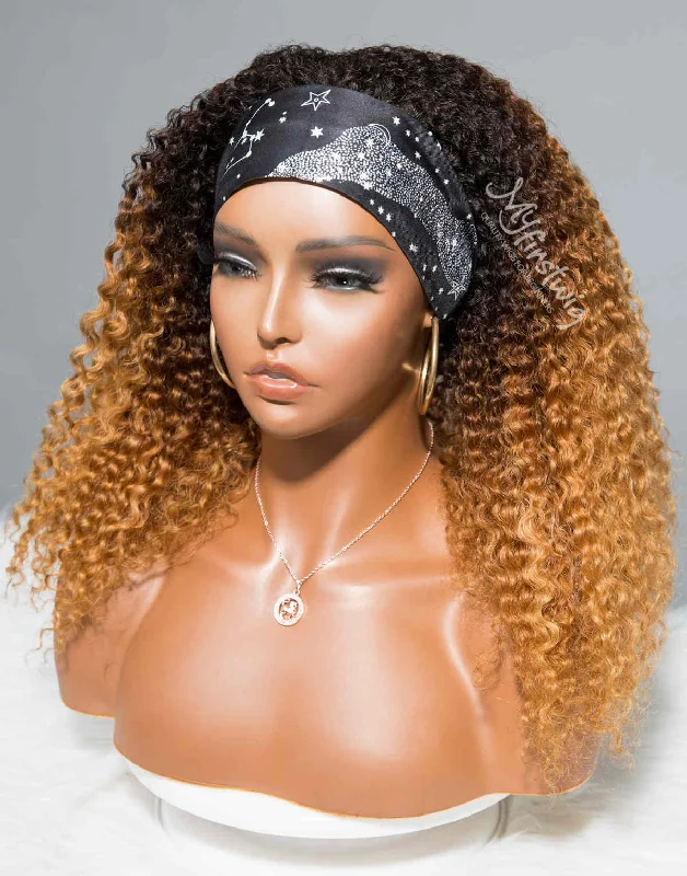 LEO - ZODIAC COLLECTION HUMAN HAIR OMBRE CURLY (3B-3C) WIG - ZC012