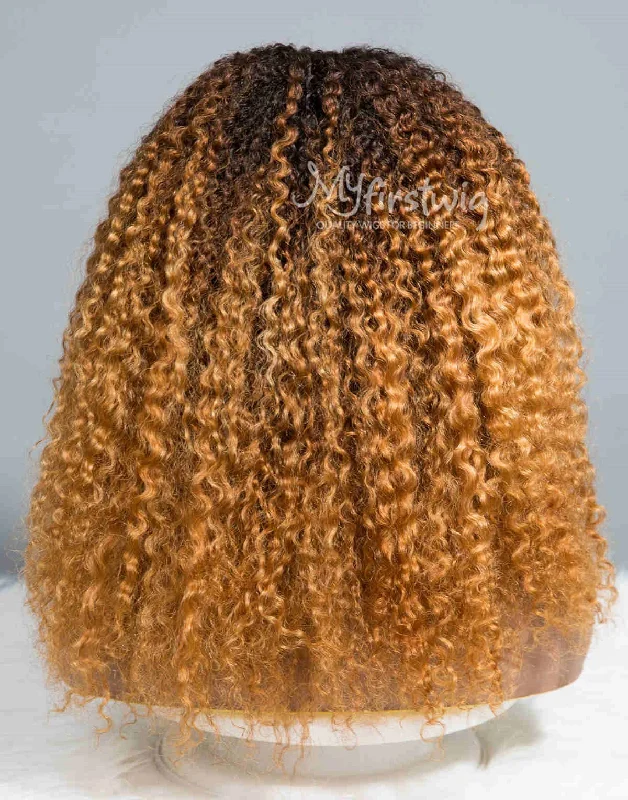 LEO - ZODIAC COLLECTION HUMAN HAIR OMBRE CURLY (3B-3C) WIG - ZC012