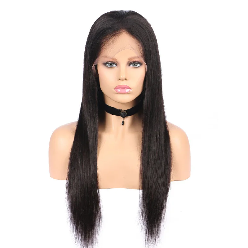 Long Straight 13x5 Lace Front Human Hair Wigs Brazilian Hair Pre Plucked With Baby Hair