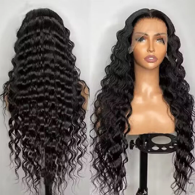 HD Lace High Density Loose Deep Wave Human Hair Frontal Wigs