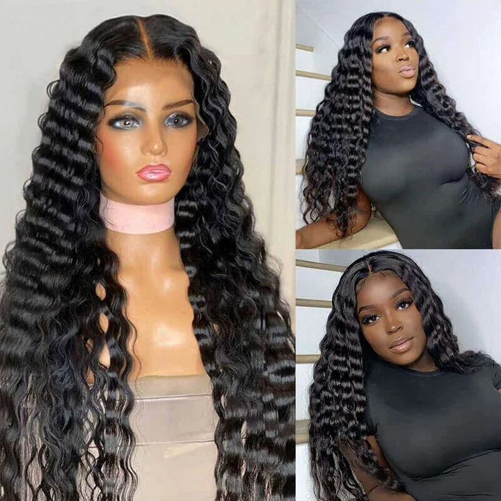 Loose Deep Wave  360 HD Transparent Lace Frontal Wigs Brazilian Vrvogue Hair