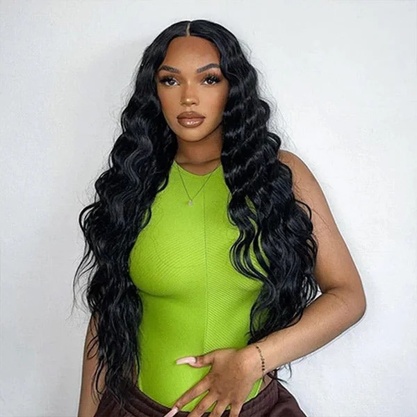 Mslynn Loose Deep Wave 4x4 Lace Closure Wig HD Transparent Wig For Glueless Human Hair Wig