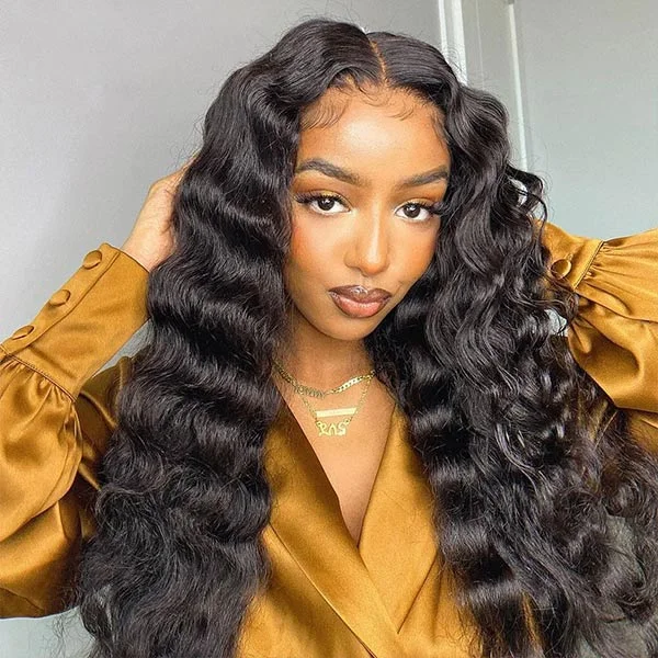 Mslynn Hair 13x4 HD Lace Front Wigs Loose Deep Wave Wig Glueless Human Hair Wigs