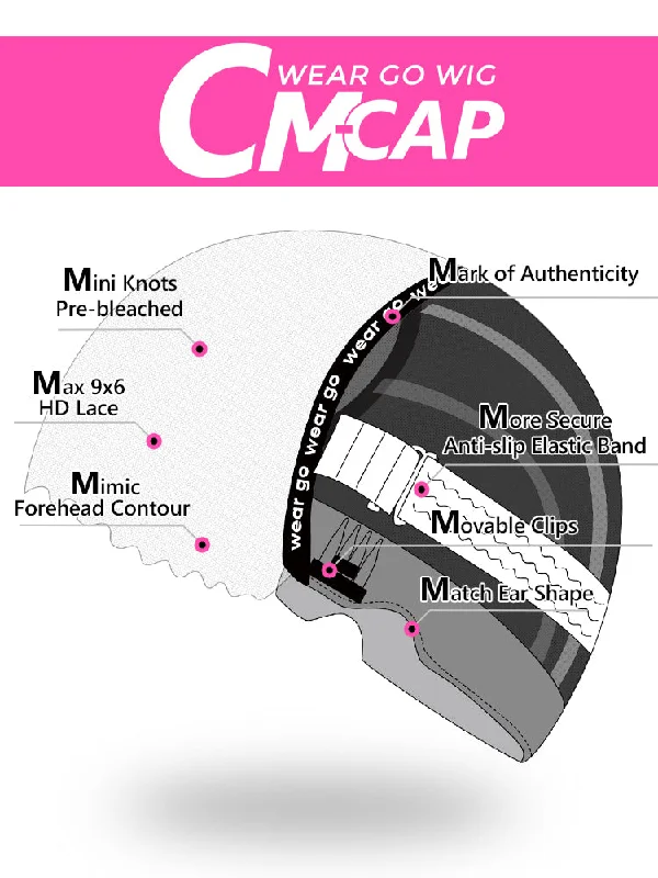 CurlyMe Pre-cut 9x6 Lace M-cap Wear Go Glueless Mini Knots Loose Deep Hair HD Lace Front Wig Pre-plucked