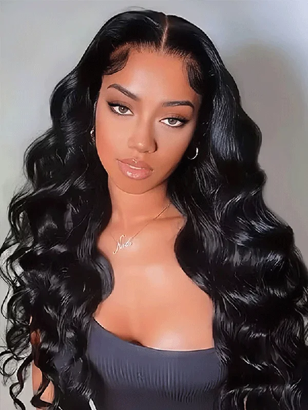 CurlyMe 9x6 HD Lace M-cap Wear Go Glueless Mini Knots Ocean Wave Hair Pre-cut Lace Front Wig Pre-plucked