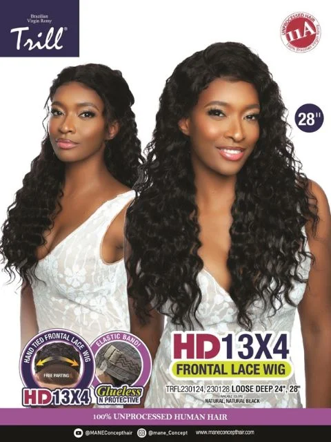 Mane Concept 100% Unprocessed Human Hair Trill 13x4 HD Lace Wig - LOOSE DEEP 24"" 28""  (TRFL230124 & TRFL 230128)