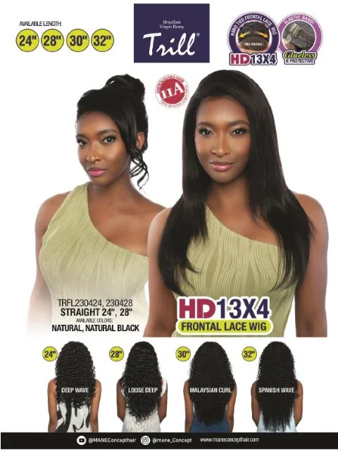 Mane Concept 100% Unprocessed Human Hair Trill 13x4 HD Lace Wig - STRAIGHT 24""-32""  (TRFL230424 to TRFL230432)