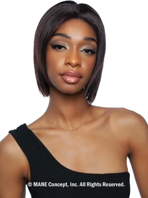 Mane Concept 100% Unprocessed Human Hair Trill 13x4 HD Glueless Lace Wig - TRE2107 STRAIGHT BOB 10""