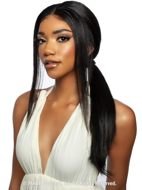 Mane Concept 100% Unprocessed Human Hair Trill Glueless HD Whole Lace Wig - STRAIGHT 24""-32""(TRH410424-32)