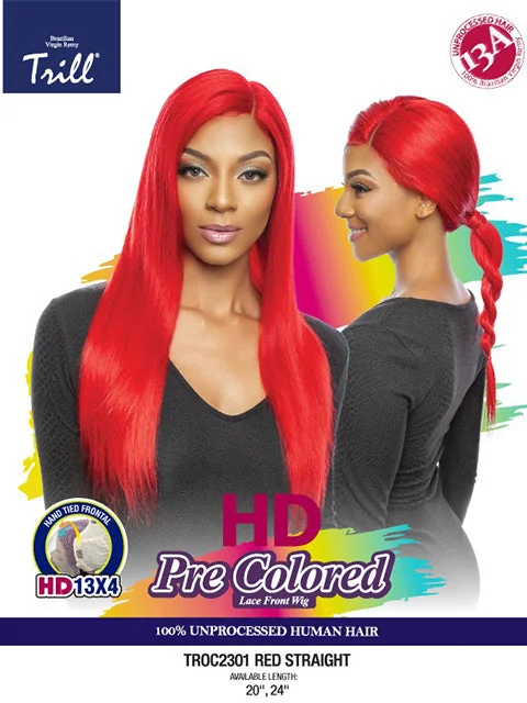 Mane Concept Trill 13A Human Hair HD Pre-Colored 13x4 Lace Front Wig - TROC2301 STRAIGHT