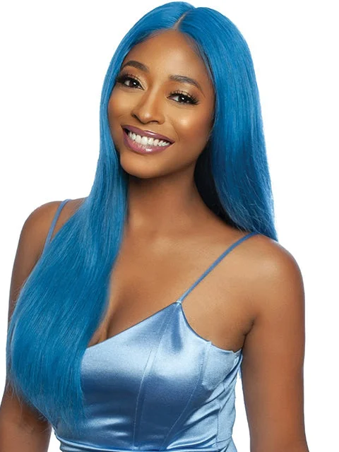 Mane Concept Trill 13A Human Hair HD Pre-Colored Lace Front Wig - TROC204 COBALT BLUE STRAIGHT