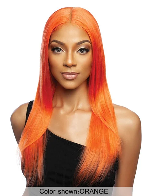 Mane Concept Trill 13A Human Hair HD Pre-Colored Lace Front Wig - TROC208 13A ORANGE STRAIGHT 28""