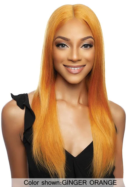 Mane Concept Trill 13A Human Hair HD Pre-Colored Lace Front Wig - TROC209 13A GINGER ORANGE STRAIGHT