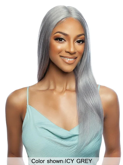 Mane Concept Trill 13A Human Hair HD Pre-Colored Lace Front Wig - TROC211 13A ICY GREY STRAIGHT