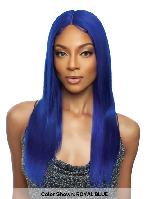 Mane Concept Trill 13A Human Hair HD Pre-Colored Lace Front Wig - TROC213 13A ROYAL BLUE STRAIGHT 24""