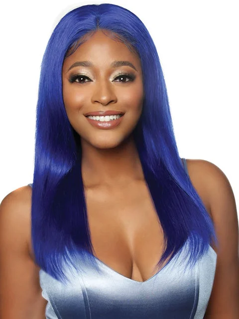 Mane Concept Trill 13A Human Hair HD Pre-Colored Lace Front Wig - TROC4302 ROYAL BLUE STRAIGHT