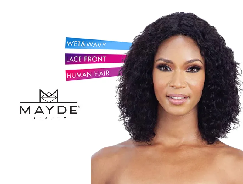 MAYDE BEAUTY 100% HUMAN HAIR WET & WAVY INVISIBLE LACE PART WIG LOOSE DEEP