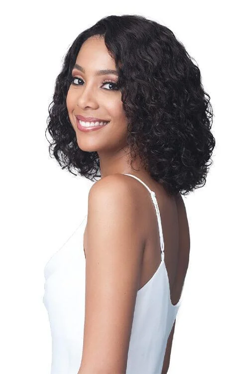 100% Human Hair MHLF422 Water Curl  Wig 12""