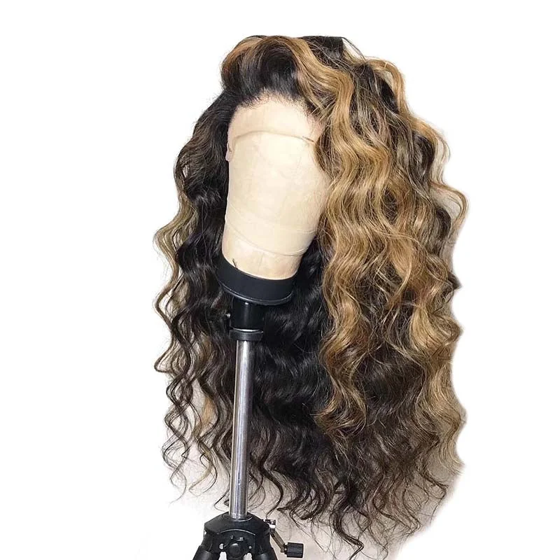 HIghlight Color Deep Wave Human Hair Wig Lace Front 13x4 Surprisehair