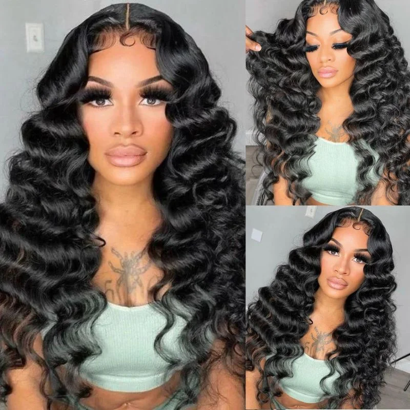 Natural Crimps Curls Loose Deep Wave HD Lace Frontal Wig Natural Hairline Glueless Wig-GeetaHair