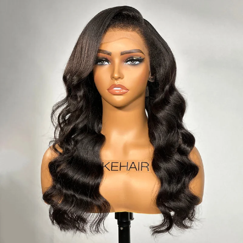 Natural Yaki Wave 13X4 HD Lace Frontal Kinky Edges Wig