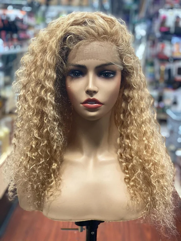 HLW-Brazilian Spiral Human Hair Wide Lace Wig