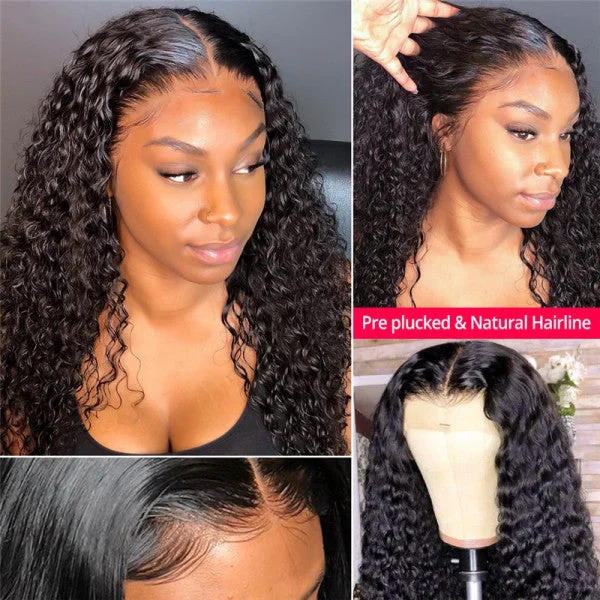 No Code Need: Glueless 13x4/6x4.5 Deep Wave Wear & Go Pre Cut HD Transaparent Lace 100% Virgin Human Hair Wigs-Geeta Hair