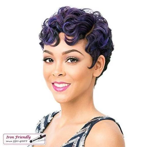 NUNA | IT'S A WIG| Short Synthetic Lace Part Wavy Wig