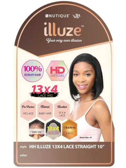 Nutique Illuze 100% Human Hair 13x4 HD Lace Front Wig -STRAIGHT 10""