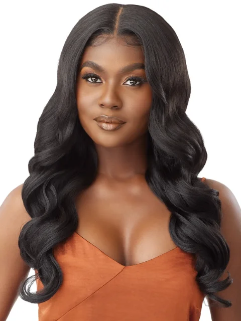 Outre 100% Human Hair Blend 5""x5"" Glueless Lace Closure Wig - HHB-BODY CURL 24""