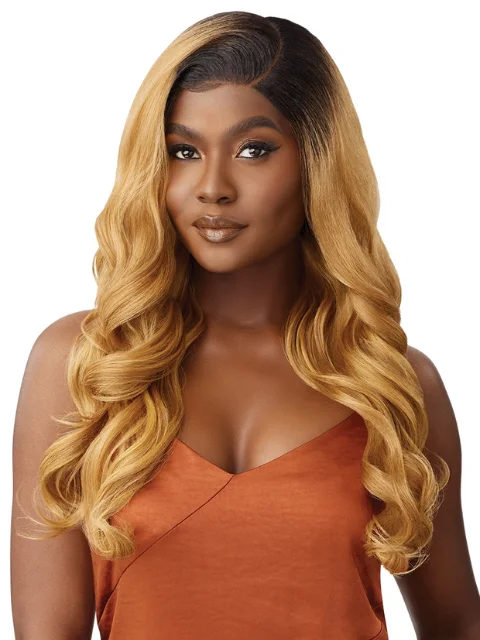 Outre 100% Human Hair Blend 5""x5"" Glueless Lace Closure Wig - HHB-BODY CURL 24""