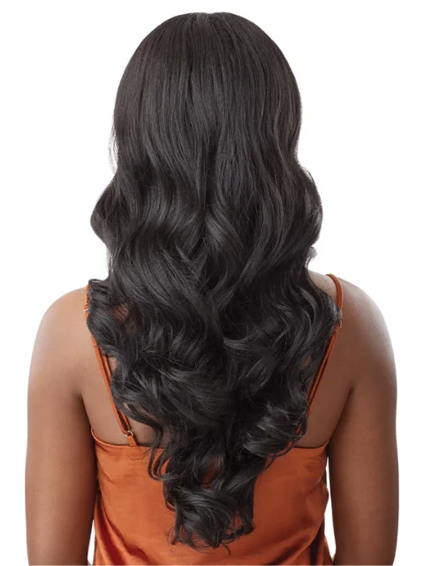 Outre 100% Human Hair Blend 5""x5"" Glueless Lace Closure Wig - HHB-BODY CURL 24""