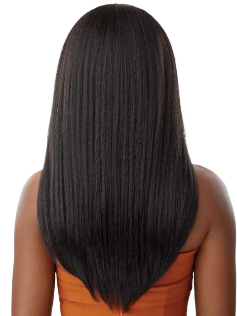 Outre 100% Human Hair Blend 5""x5"" Glueless Lace Closure Wig - HHB-KINKY STRAIGHT 24""