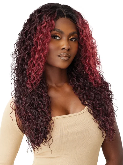 Outre 100% Human Hair Blend 5""x5"" Glueless Lace Closure Wig - HHB-MALAYSIAN DEEP 26