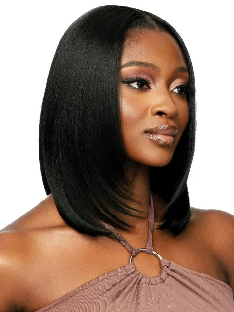 Outre 100% Human Hair Blend 5""x5"" Glueless Lace Closure Wig - HHB-NATURAL YAKI 14""