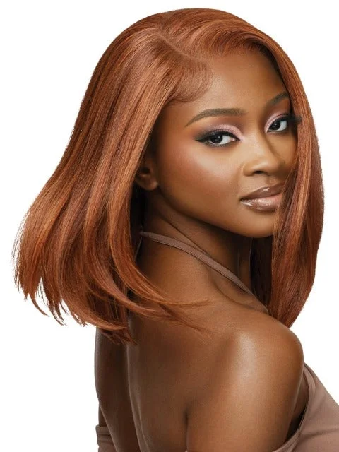 Outre 100% Human Hair Blend 5""x5"" Glueless Lace Closure Wig - HHB-NATURAL YAKI 14""