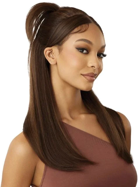 Outre 100% Human Hair Blend 5""x5"" Glueless Lace Closure Wig - HHB-NATURAL YAKI 22