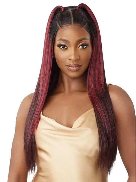 Outre 100% Human Hair Blend 5""x5"" Glueless Lace Closure Wig - HHB-YAKI STRAIGHT 26""