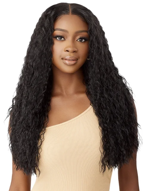 Outre 100% Human Hair Blend 5""x5"" Glueless Lace Closure Wig - HHB-PERUVIAN WATER WAVE 24""