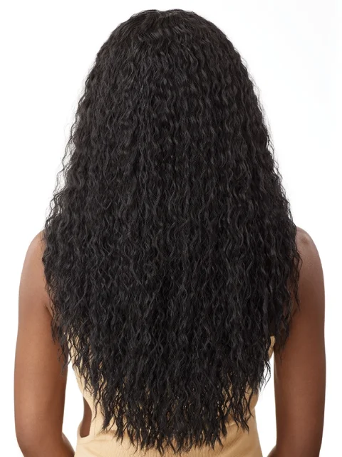 Outre 100% Human Hair Blend 5""x5"" Glueless Lace Closure Wig - HHB-PERUVIAN WATER WAVE 24""