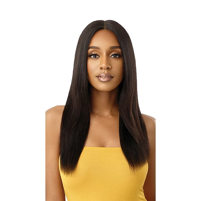 OUTRE 100% Unprocessed Human Hair Lace Part Wet & Wavy Wig Natural Deep 22""