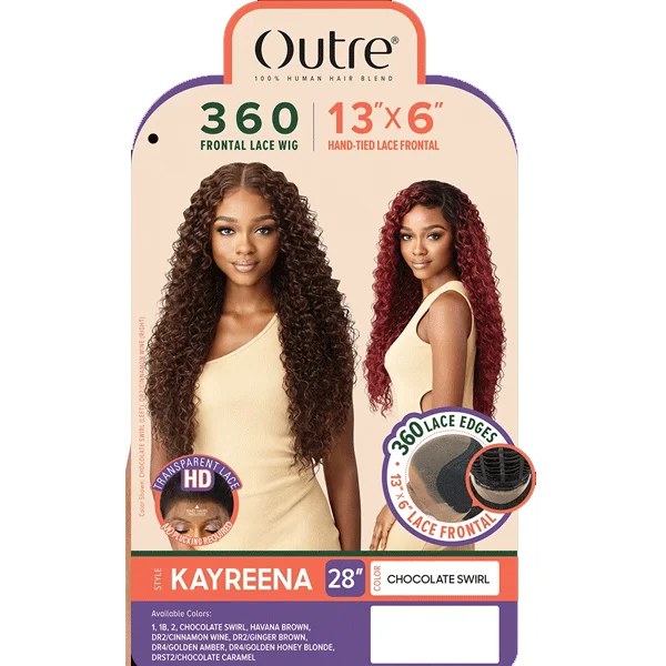 Outre Frontal Lace 13""x 6"" HD Transparent Lace Front Wig Kayreena 28""