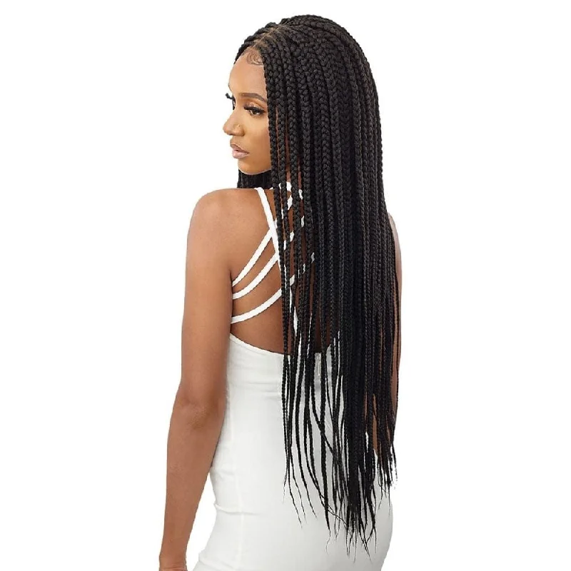 Outre Braided Lace Front Wig - Middle Part Feed-In Box Braids 36""