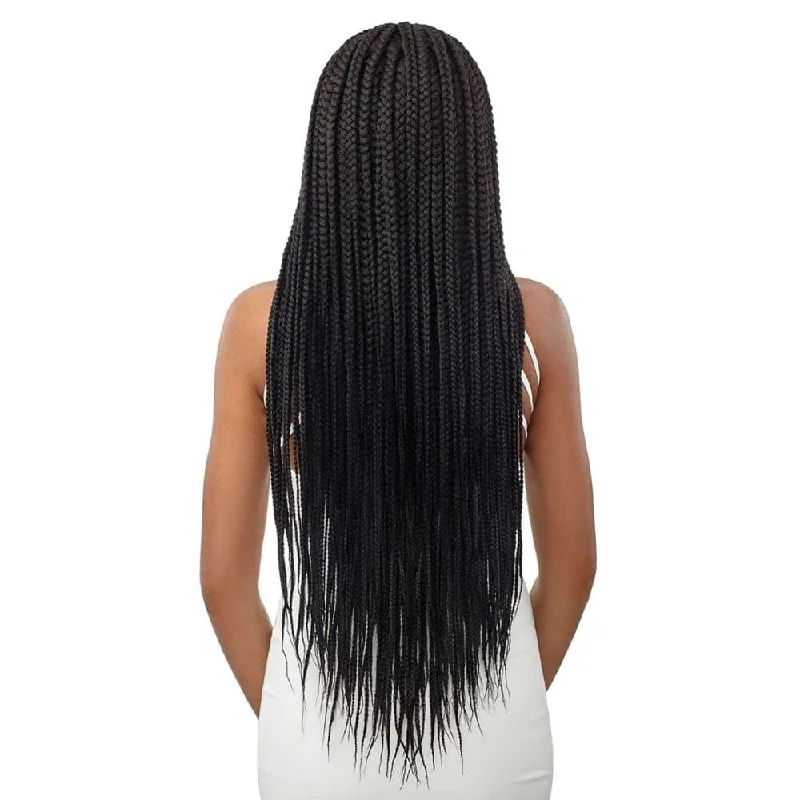 Outre Braided Lace Front Wig - Middle Part Feed-In Box Braids 36""