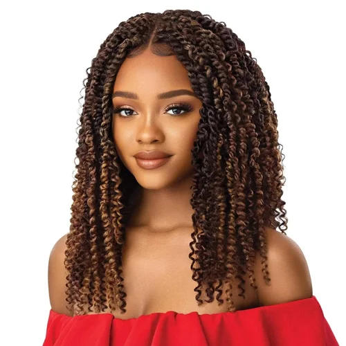 Outre X-Pression Twisted Up 4X4 Lace Front Wig - Kinky Boho Passion Waterwave 18""