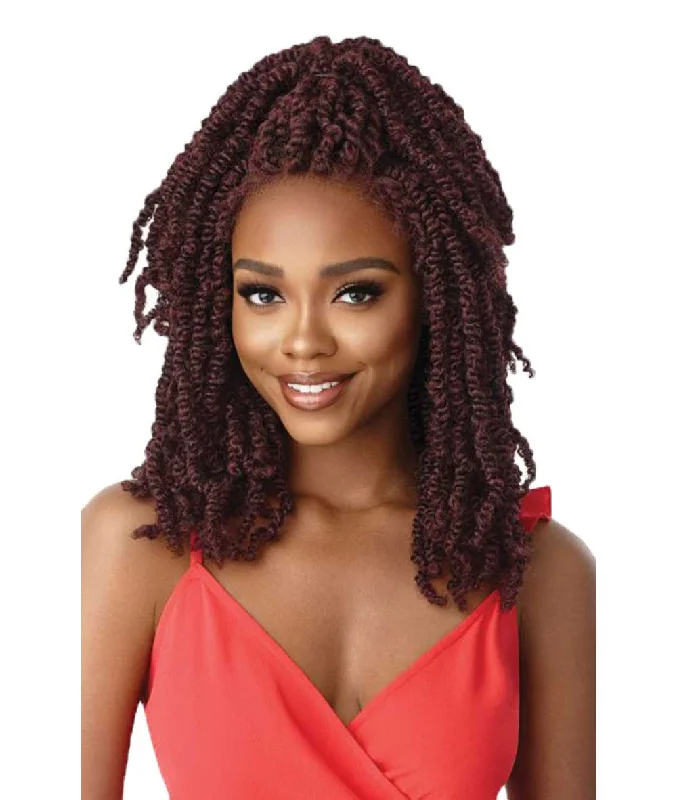 Outre X-Pression Twisted Up 4X4 Lace Front Wig - Wavy Bomb Twist 18""