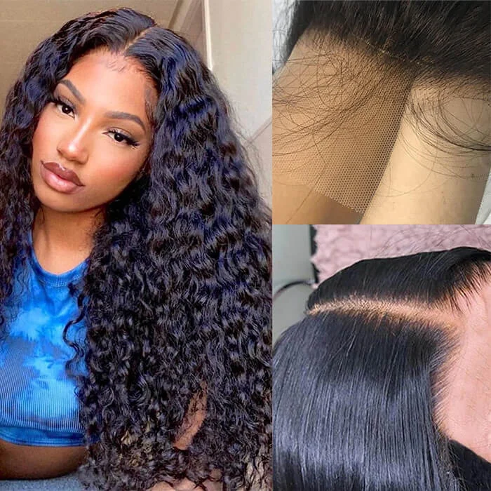 Peruvian Virgin Hair Loose Deep Wave Wigs 13*4 HD Transparent Lace Front Wigs 180 210 250 Density 40 Inchs  Human Hair Wigs Vrvogue Hair