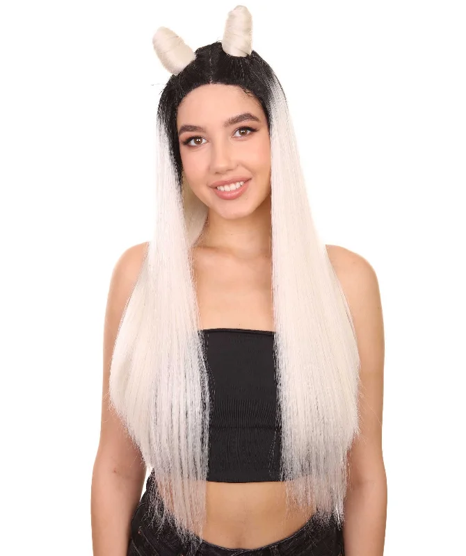 Pia Women's Long Length Lace Front Straight Hair With Tight Buns - Adult Fashion Wigs | Nunique