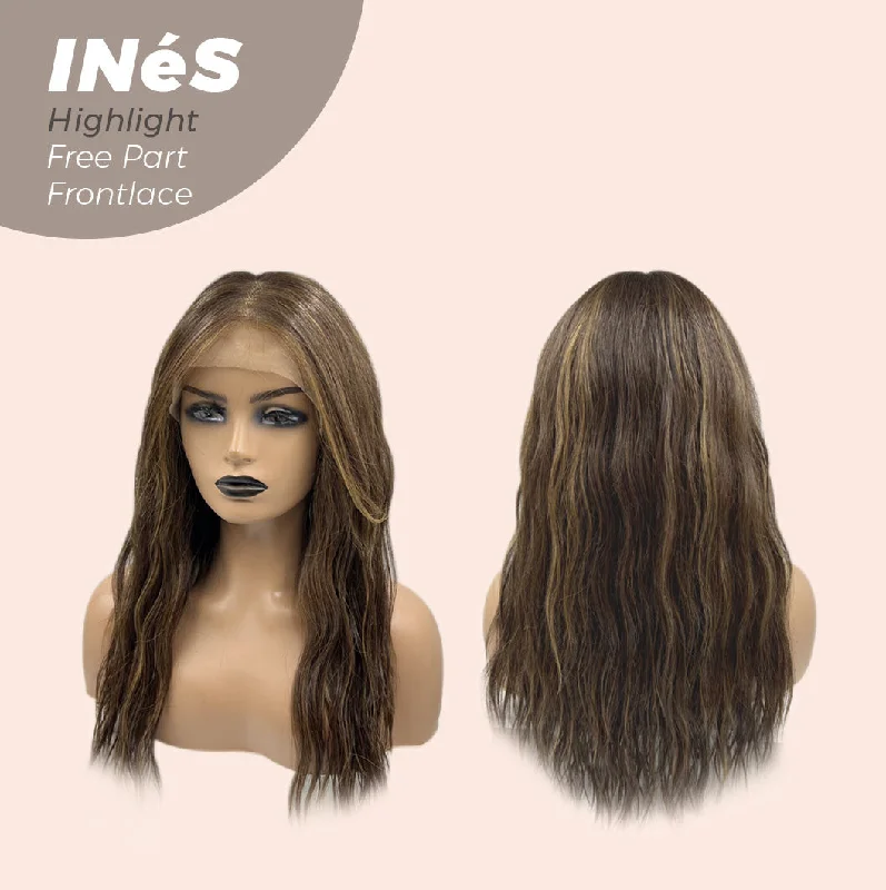 [PRE-ORDER] JBEXTENSION 22 Inches Brown With Highlight Body Wave Free Part Frontlae Glueless Wig INéS HIGHLIGHT