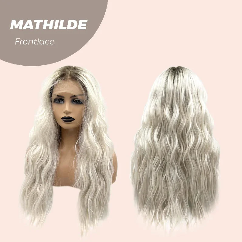 JBEXTENSION 24 Inches Body Wave Light Blonde With Dark Root Frontlace Glueless Wig MATHILDE